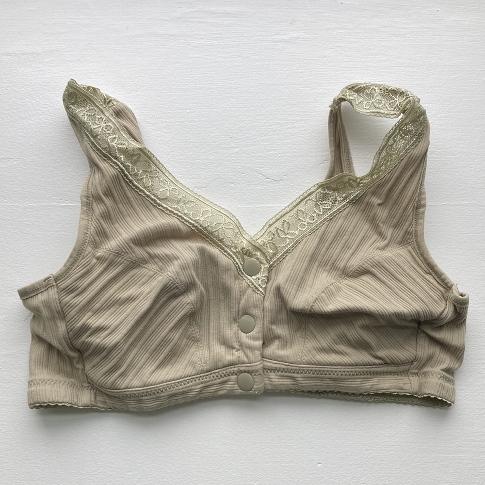 3 NWOT Button-Front Ribbed Bras - Picture 4 of 7